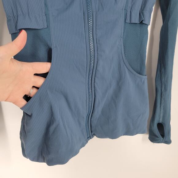 Lululemon Petrol Blue Rib Sleeve Dance Studio Jacket 4 - Picture 6 of 16